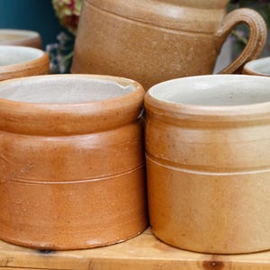 French Vintage Stoneware Clay Mug ~ Potterie en GRES Fait Maison Made in France ~ Glazed Sandstone Stoneware ~ Handmade Rustic Farmhouse Dec