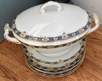 1930s ~ LIMOGES ~ French Antique Fine Porcelain China Serving Piece Plate