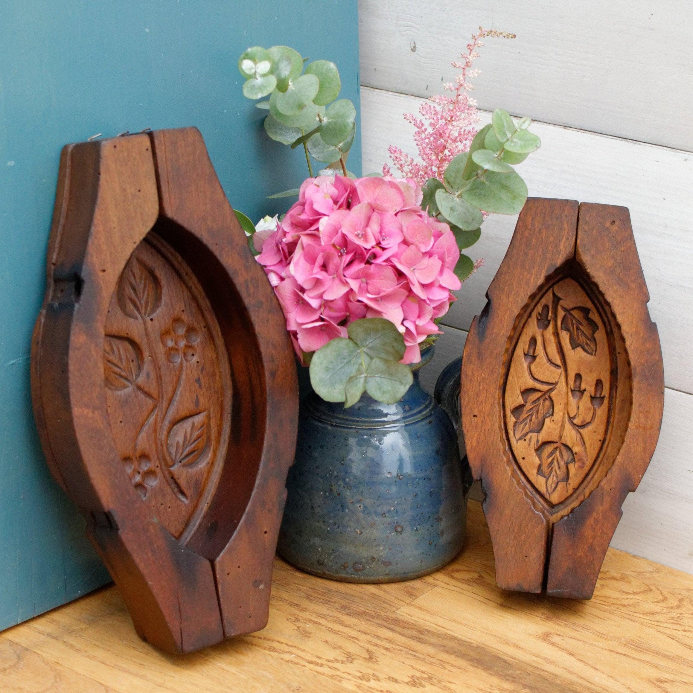 1900s ~ French Antique Wooden Hand-carved Butter Mold (mould