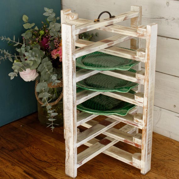 1940s ~ French Vintage Wooden 6 Tier Folding Bakery Pie Pastry
