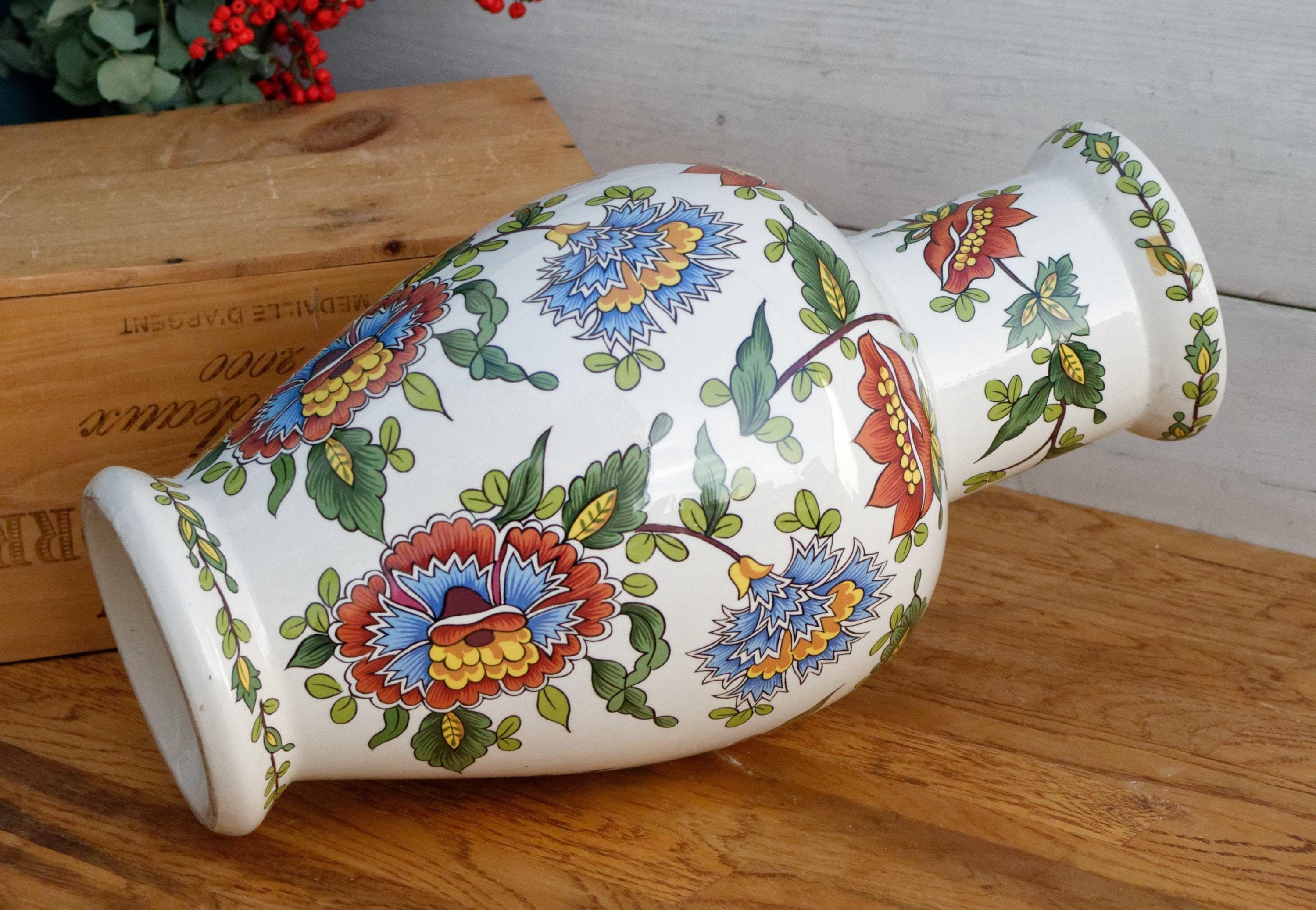 フランス　花瓶　手書き フランスインテリア雑貨】花瓶 水差し 世界で一つの作品 手書き花