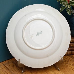 1890s ~ "VINCENNES" LONGWY ~ French Antique Floral Ironstone Polychrome Plate ~ Terre de Fer