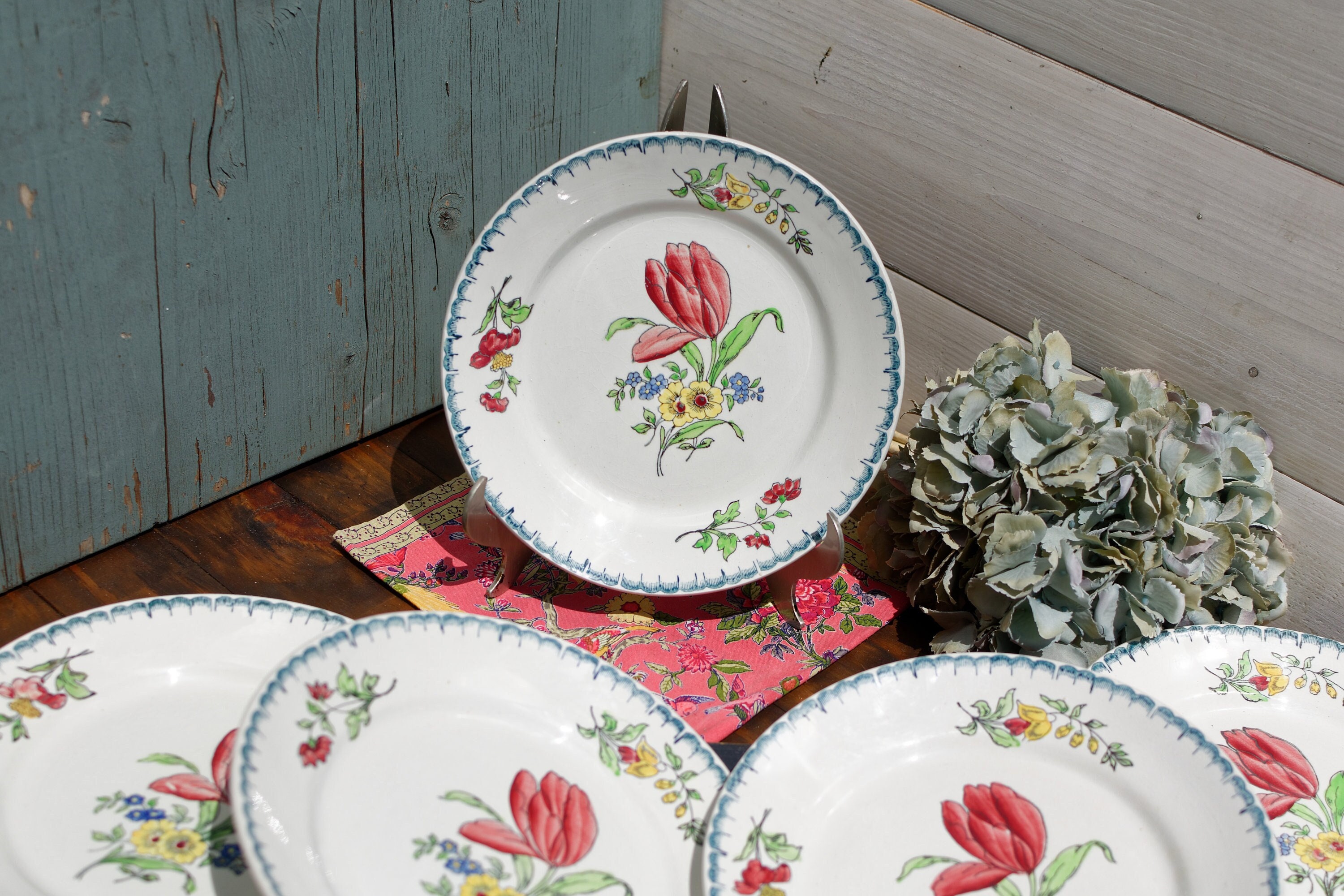 Buy 1950s ~ French Vintage Hand Painted Earthenware Salad Plate