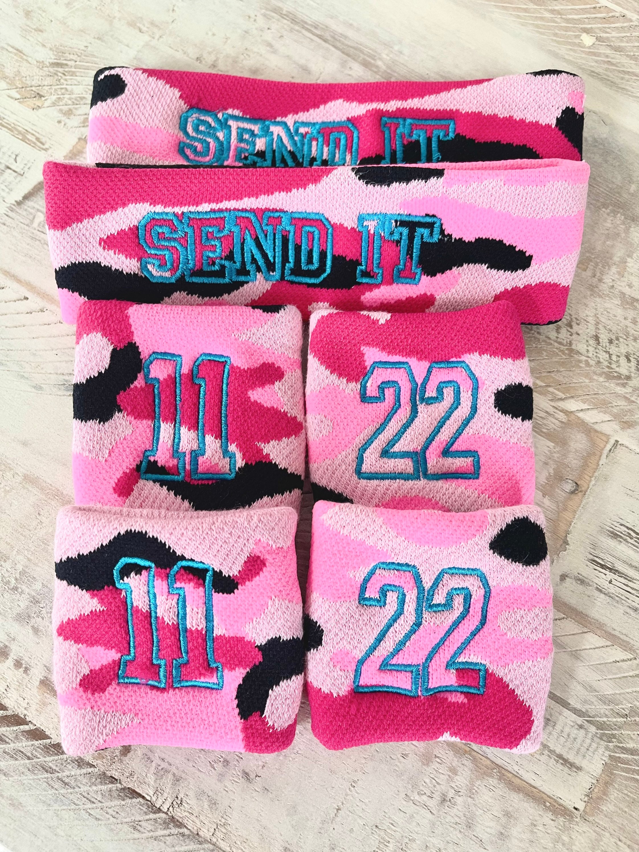 Striped Sweatbands Custom Personalized Embroidered Sweat Bands Etsy