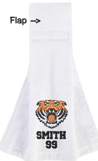 Custom embroidered Football Towel Hook & Loop velcro closure lightweight soft absorbent sports towel personalized