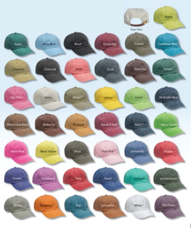 Custom Dyed baseball Hats, monogrammed, embroidered hats, distressed, sports cap, personalized Hats, logo monogram hat