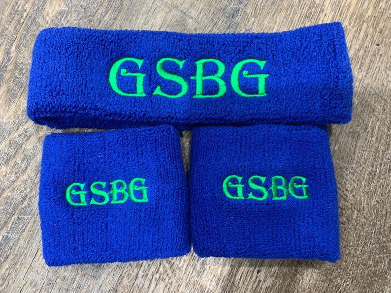 Sweatbands Custom Personalized Embroidered Sweat Bands Etsy