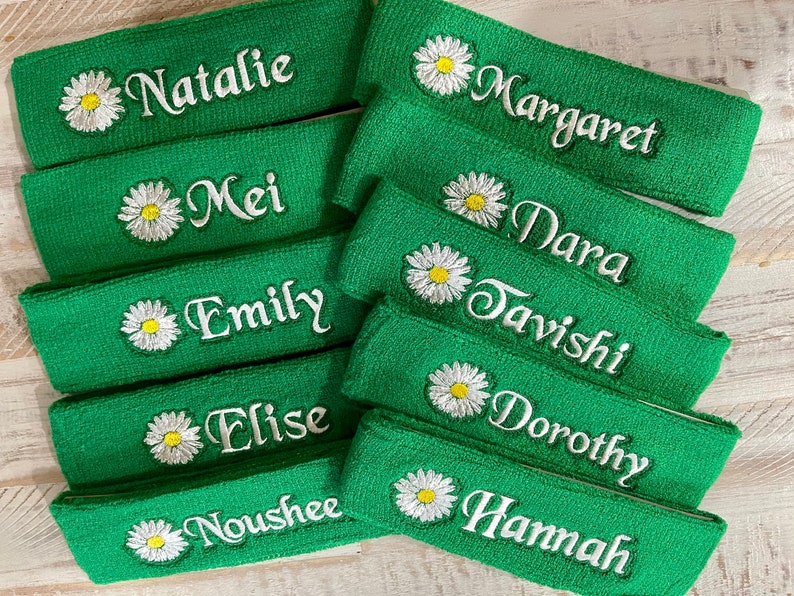 Sweatbands Custom personalized embroidered sweat bands headbands wristbands wrist Terry cloth moisture fabric athletic sports image 3