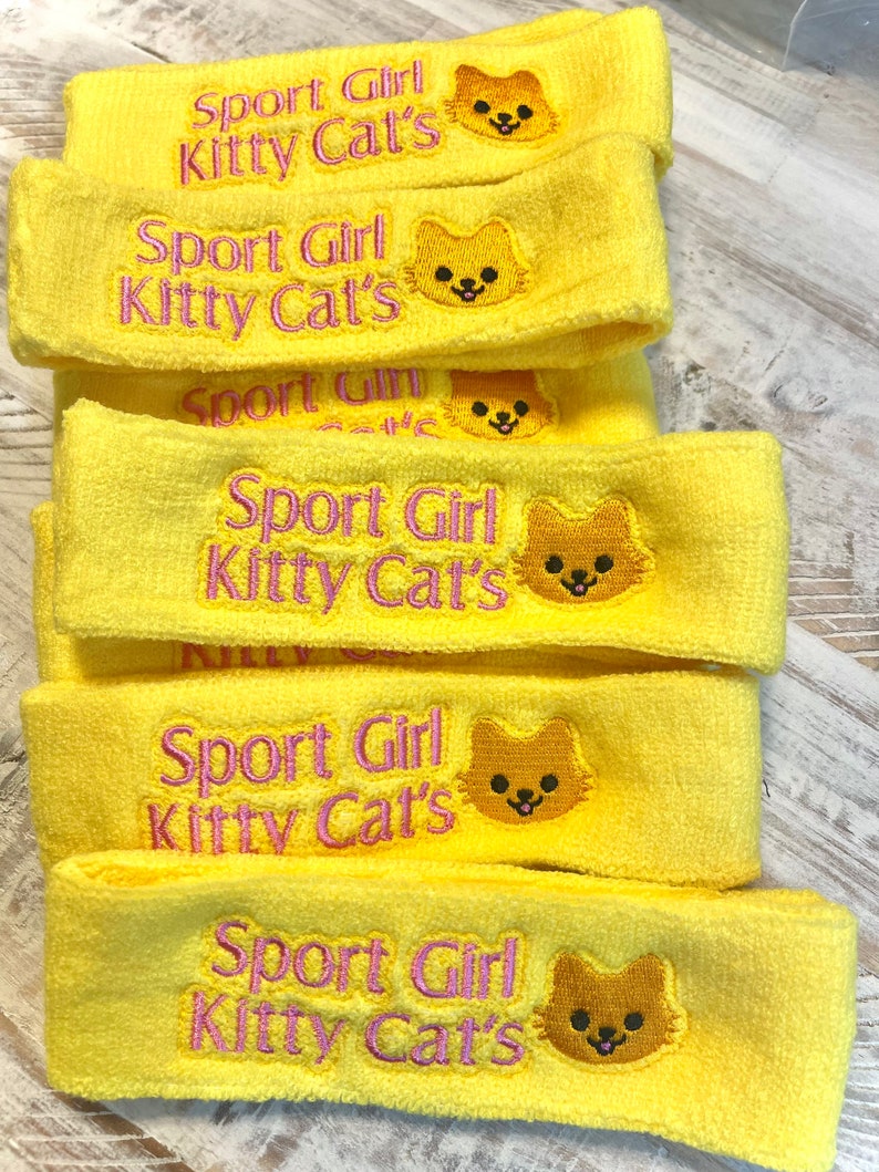 Sweatbands Custom personalized embroidered sweat bands headbands wristbands wrist Terry cloth moisture fabric athletic sports image 5