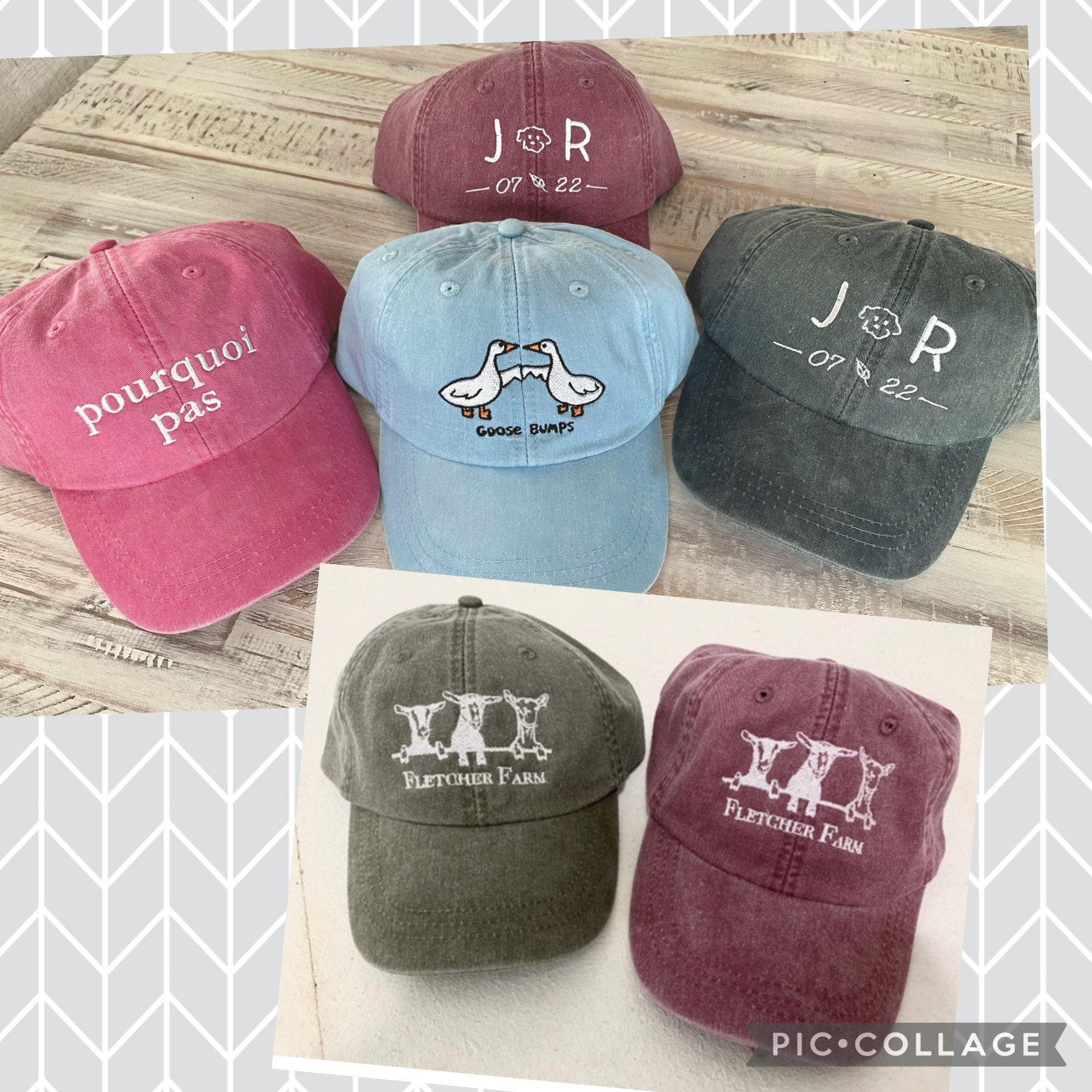 Custom Dyed baseball Hats, monogrammed, embroidered hats, distressed, sports cap, personalized Hats, logo monogram hat