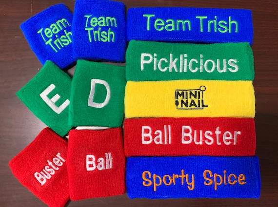 Sweatbands Custom personalized embroidered sweat bands headbands wristbands wrist Terry cloth moisture fabric athletic sports