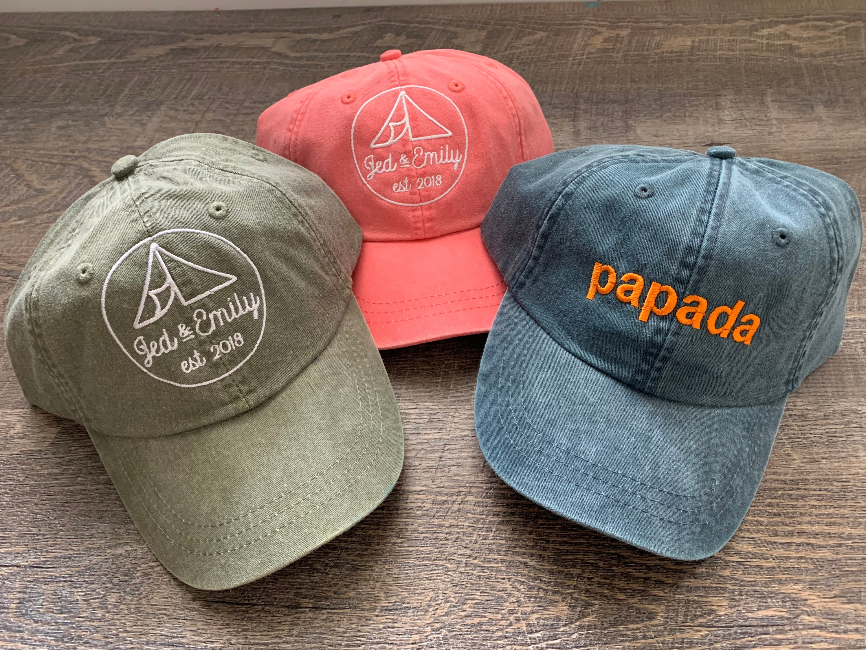 Custom Dyed baseball Hats, monogrammed, embroidered hats, distressed, sports cap, personalized Hats, logo monogram hat