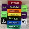 Sweatbands Custom personalized embroidered sweat bands headbands wristbands wrist Terry cloth moisture fabric athletic sports
