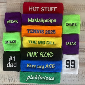 Sweatbands Custom personalized embroidered sweat bands headbands wristbands wrist Terry cloth moisture fabric athletic sports