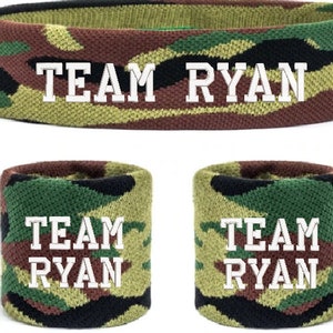 Striped Sweatbands Custom personalized embroidered sweat bands headbands wristbands wrist  moisture fabric athletic sports