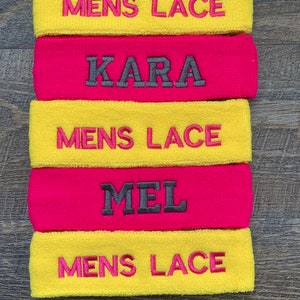 Sweatbands Custom personalized embroidered sweat bands headbands wristbands wrist Terry cloth moisture fabric athletic sports image 7
