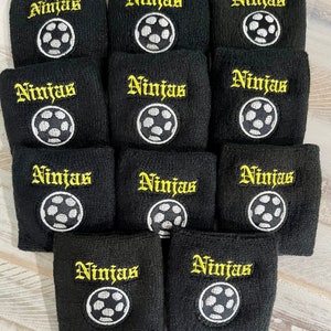 Sweatbands Custom personalized embroidered sweat bands headbands wristbands wrist Terry cloth moisture fabric athletic sports image 4