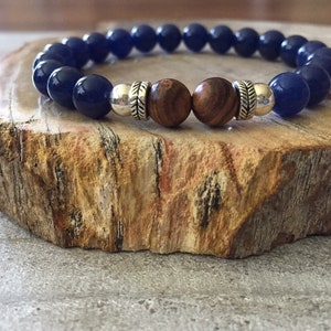 Positivity Bracelet, Communication, Self Expression, Archangel Michael Bracelet, Protection, Blue Quartz