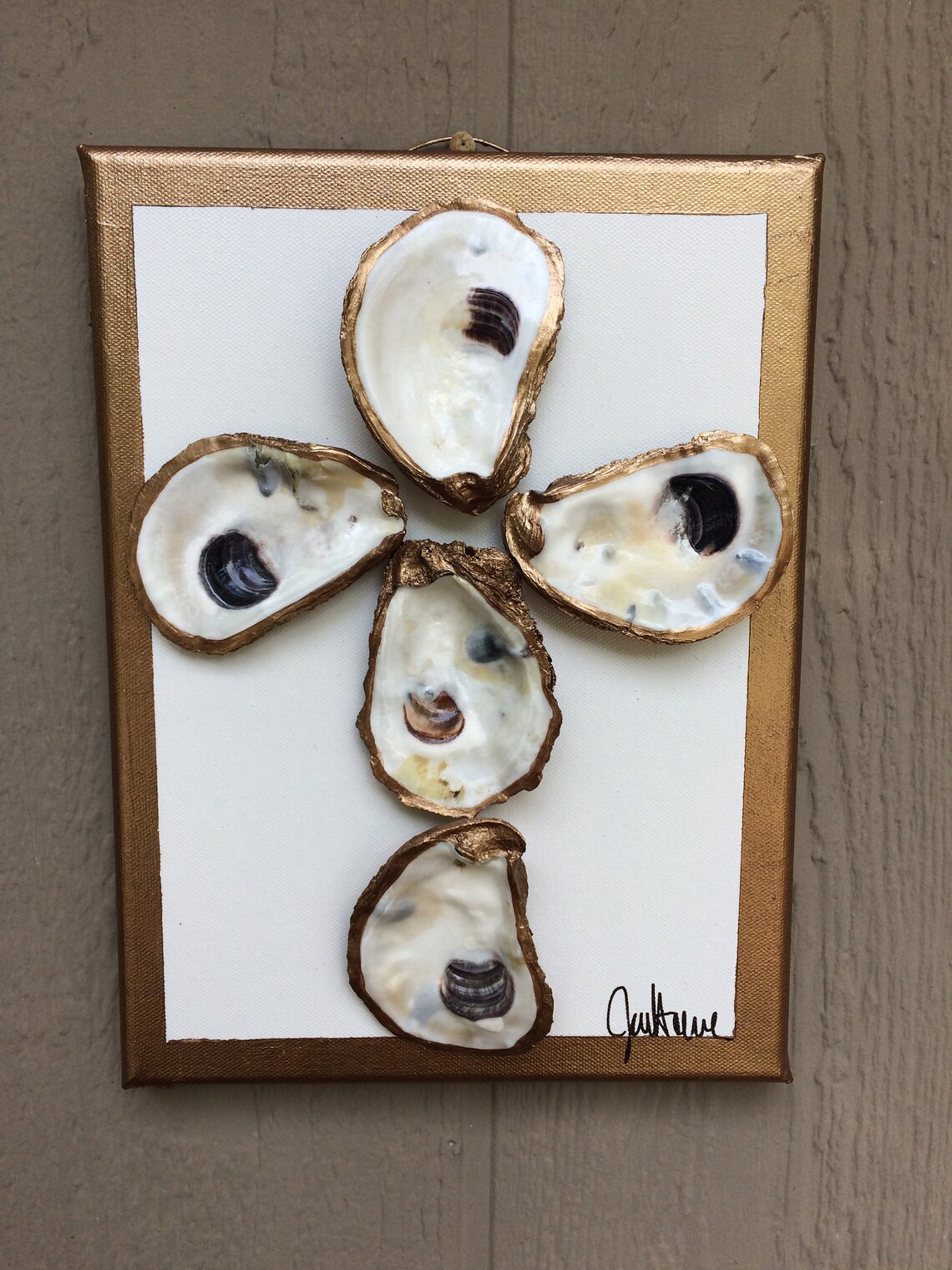 Oyster Shell Cross Etsy