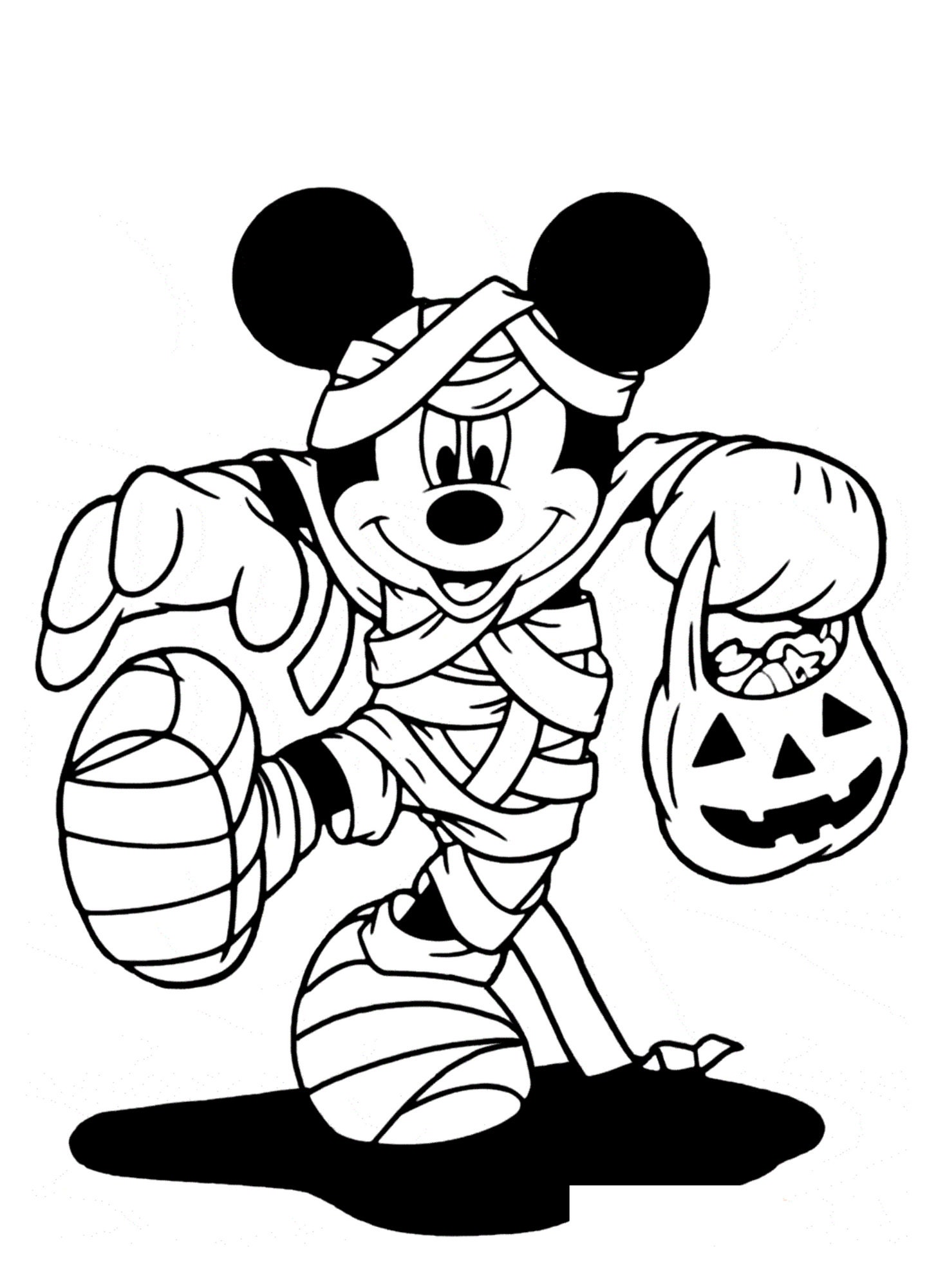 Halloween Coloring Pages mickey Style - Etsy