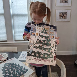 Christmas Advent Calendar, Light the World, Original Illustrations, Sticker Set, Christmas Ornament Sticker Set, Activity for kids, image 7