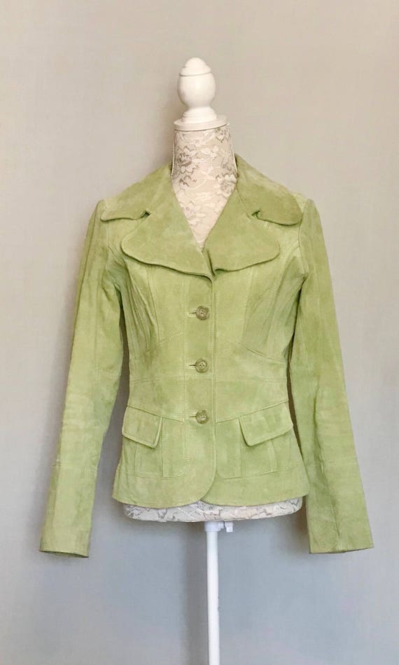 70's Meadow Green Suede Jacket LV0096