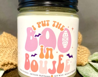 Boo in Boujee Candle, Fall Decor, Retro Fall Decor, Fall Candles, Pumpkin Fall Decor, Autumn Decor, Halloween Decor, Retro Halloween Decor