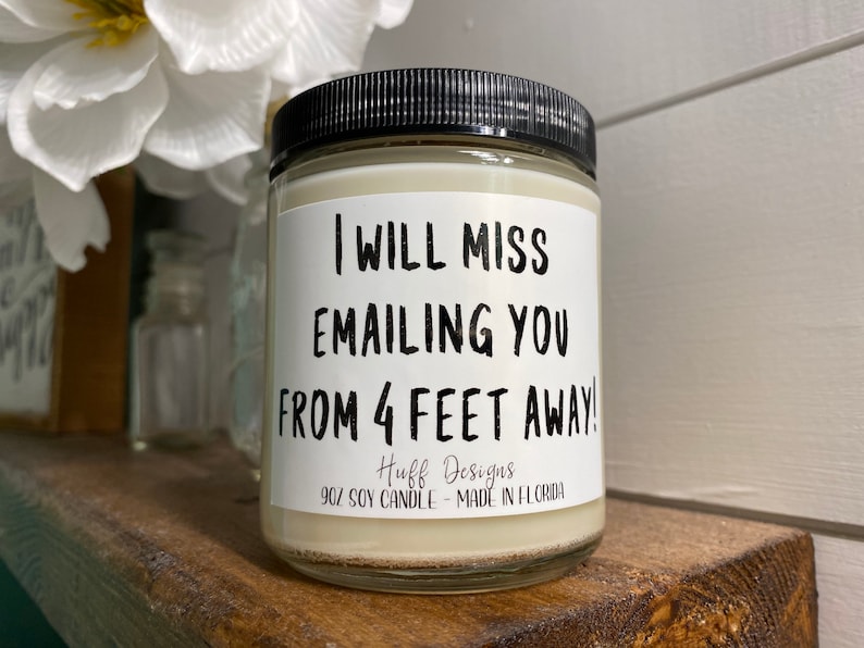 Coworker Gift Candle Work Bestie Gift Funny Candle for Etsy