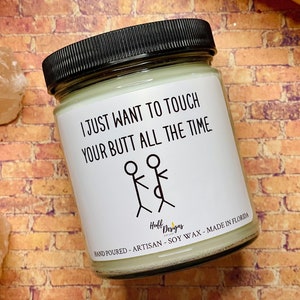 Touch Your Butt Anniversary Gift for him, husband, boyfriend Anniversary Gift for her, him, them, couple, Gift, Boyfriend Birthday, Funny image 1