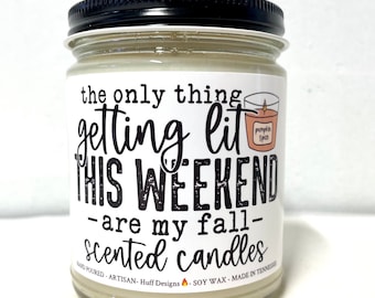 Only thing getting Lit Candle, Fall Decor, Retro Fall Decor, Fall Candles, Fall Decor, Autumn Decor, Decor, Retro Halloween Decor