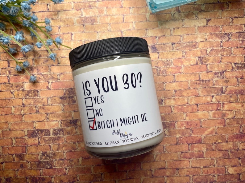 The ORIGINAL 30th Birthday Gift, Is you 30, I might be, 30th birthday candle, 30th birthday gift for women, 30th birthday Gift for her, Boho image 7