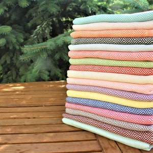 All Organic Cotton Turkish Peshtemal for Bath Sauna Beach Towel 100% Cotton HIGH Quality Hammam towel Turkish Towel HERRINGBONE 39''x70''