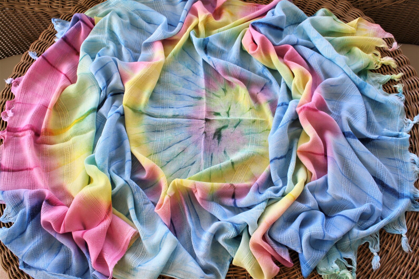 Tie Dye Towel Cotton Towel Batik Towel Turkish Towel Etsy