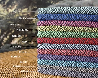 Black Diamond Turkish Bath Towel: Organic Cotton Peshtemal, Quick Dry