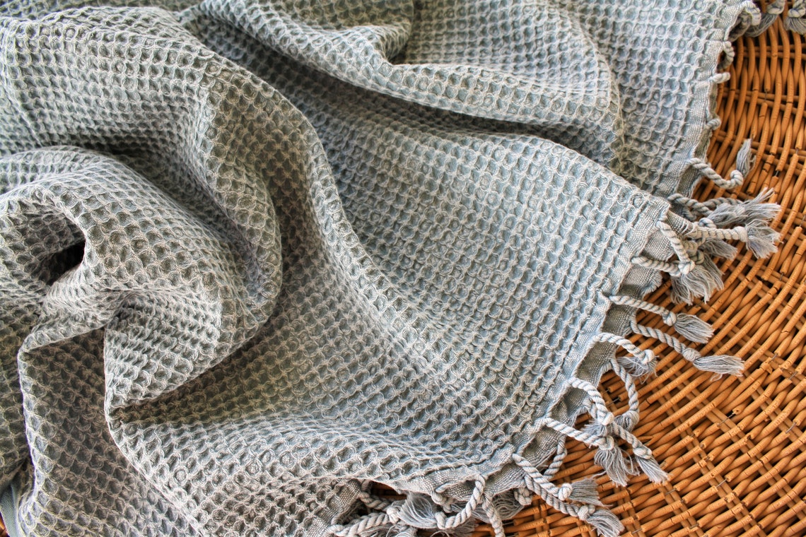 Waffle Towel Wrap Waffle Bath Towel Handmade Towel boho | Etsy