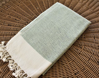 Cotton Spa Towel, Turkish Bath Towel, Sauna Towel, Towels for Bathroom, Beach Towel, turkish towel bulk, Pool Towel, sofa throw, DENIM GREEN