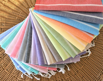 All Organic Peshkir Hand Towel for Small Peshtemal Tea Towel Cotton Turkish Peshtemal Hand Towel, Kitchen Towel, STRIPED PESHKIR 23&#39;&#39;x35&#39;&#39;