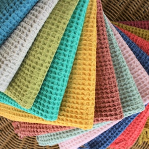 Natural Cotton Waffle Hand Towels Soft Kitchen Towel Towel Extra HIGH Quality towel for kitchen towel hand towel WAFFLE Hand TOWELS 40x20&quot;