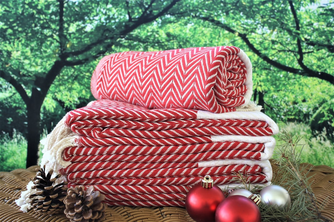 Set of 4 Towels Christmas Gift Set Turkish Bath Towel Etsy
