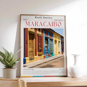 Maracaibo Venezuela Poster Unframed Gift for Venezuelan Latin Wall Art Maracaibo Art Poster Decor South America Travel Print Maracaibo Gift
