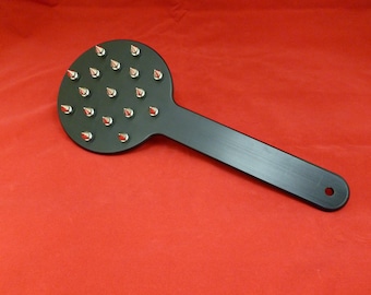 Porcupine Spiked Aluminum Spanking Paddle with Spikes