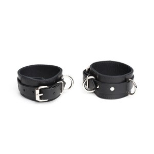 Leather Wrist Restraint Cuffs - Made in the USA