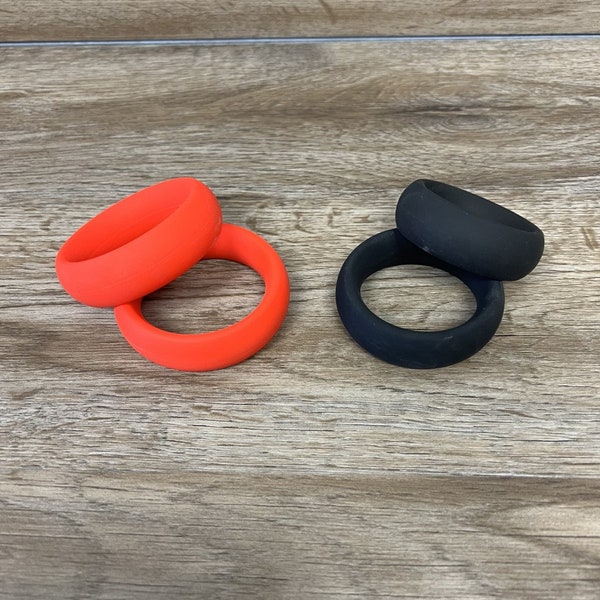 Silicone Donut Cockring Cock Ring Wide Style 3/4" Width Penis Band Enhancer