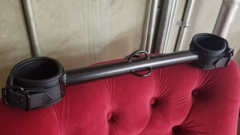 Ballistic Metal Big Barrel Spreader Bar With Cuffs BDSM Bondage Arm