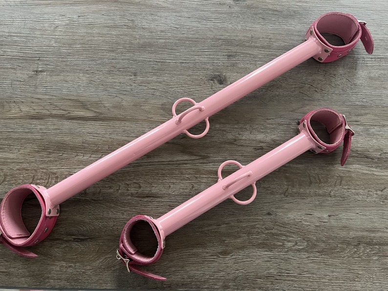 Ballistic Metal Big Barrel Spreader Bar With Cuffs BDSM Bondage Arm