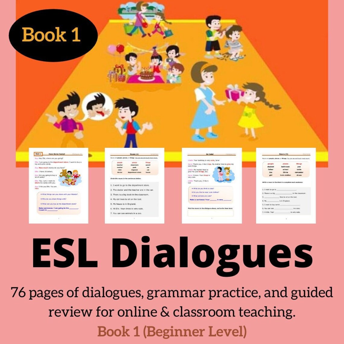 Book 1 ESL Dialogues Grammar Practice & Guided Reviews. Etsy