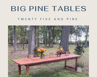 9-foot Big Pine Tables, Woodworking Plans, DIY Projects, Plans for dining room table, wedding guest tables, table rental plans