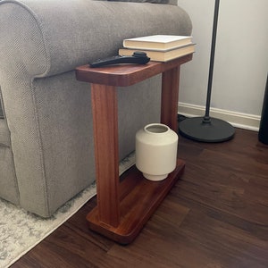 LIMITED EDITION Sapele The Liz Table - Narrow Hardwood Side Table, Skinny Wood Table, Natural Hardwood Furniture, The Original Narrow Table