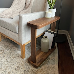 The Liz Table - Narrow Hardwood Side Table, Skinny Side Tables, Natural Hardwood Furniture, The Original Narrow Table Design, Side Tables