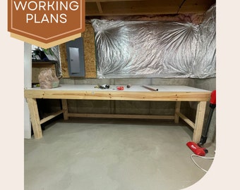 DIY Workbench Woodworking Plans: 2ft x 4ft Sturdy Design (PDF Pattern)